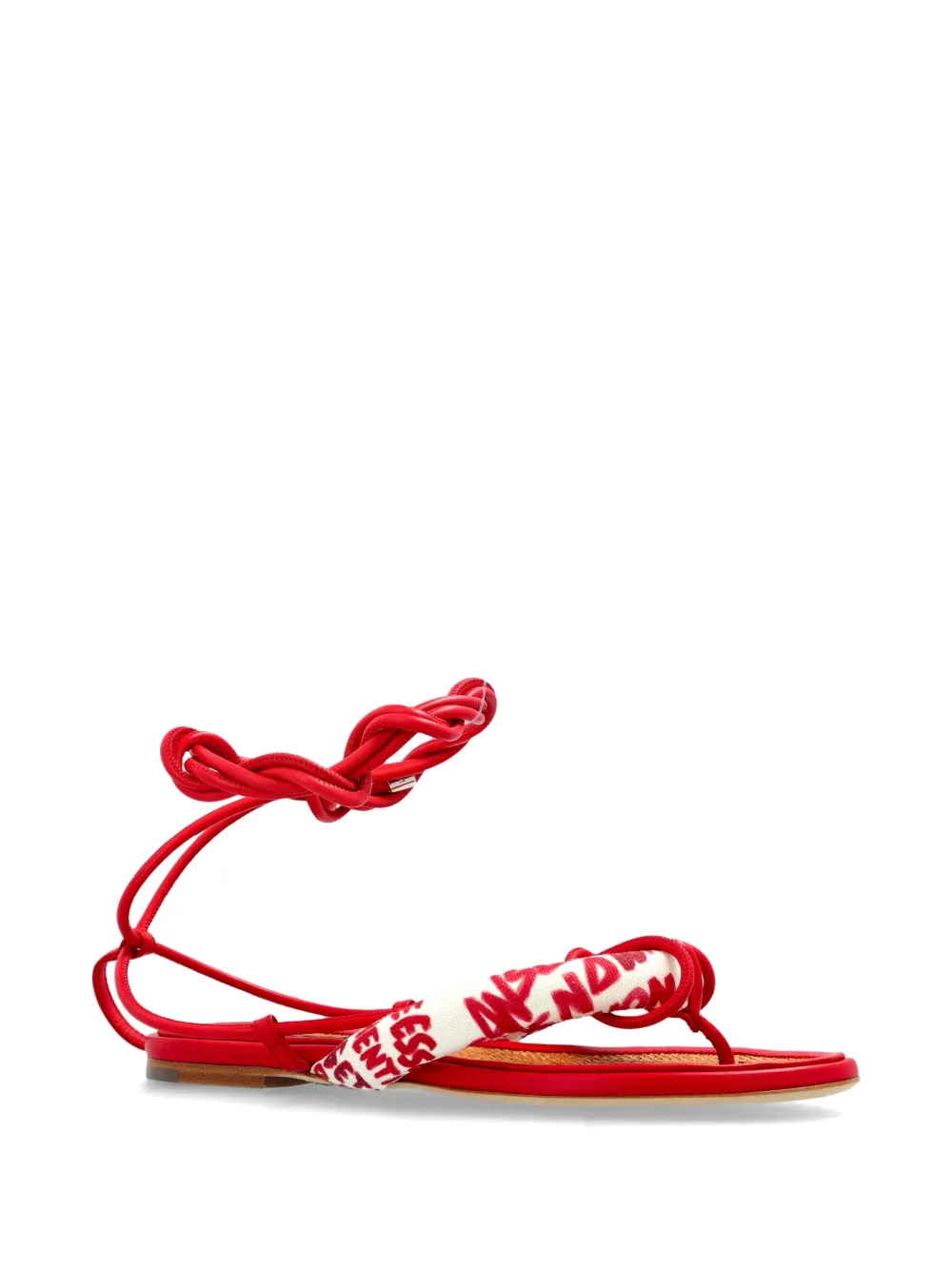 DSQUARED2 Rebel Hibiscus sandalen Rood