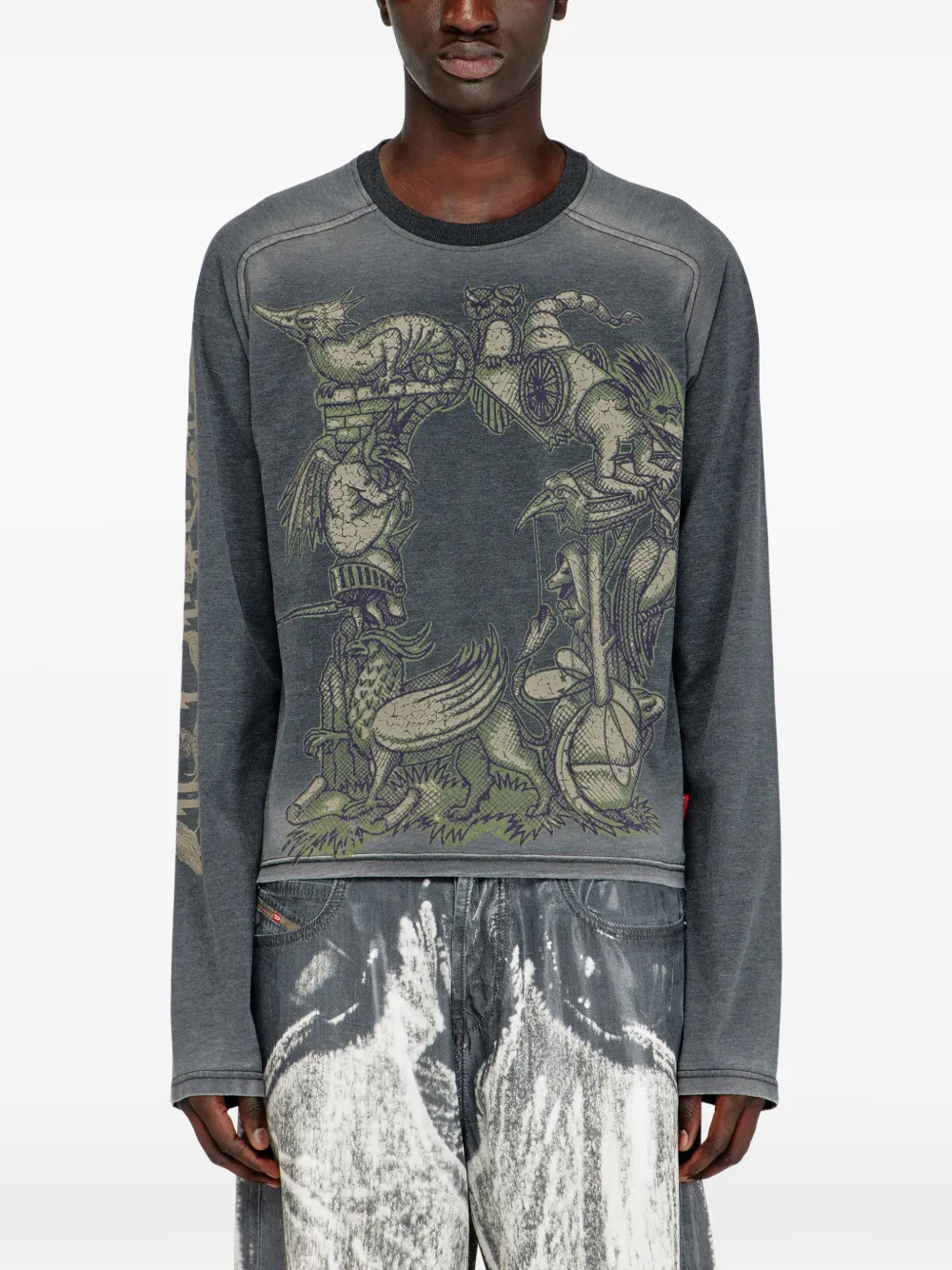 Diesel T-Jori-A T-shirt met lange mouwen Zwart