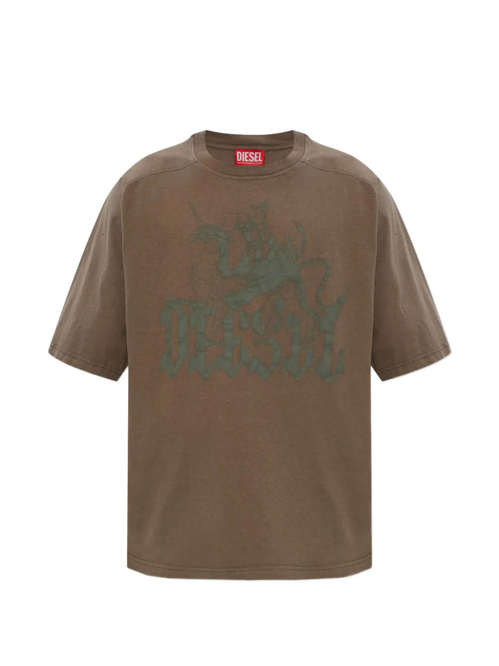 Diesel T-Jussi-A graphic T-shirt - Marrone