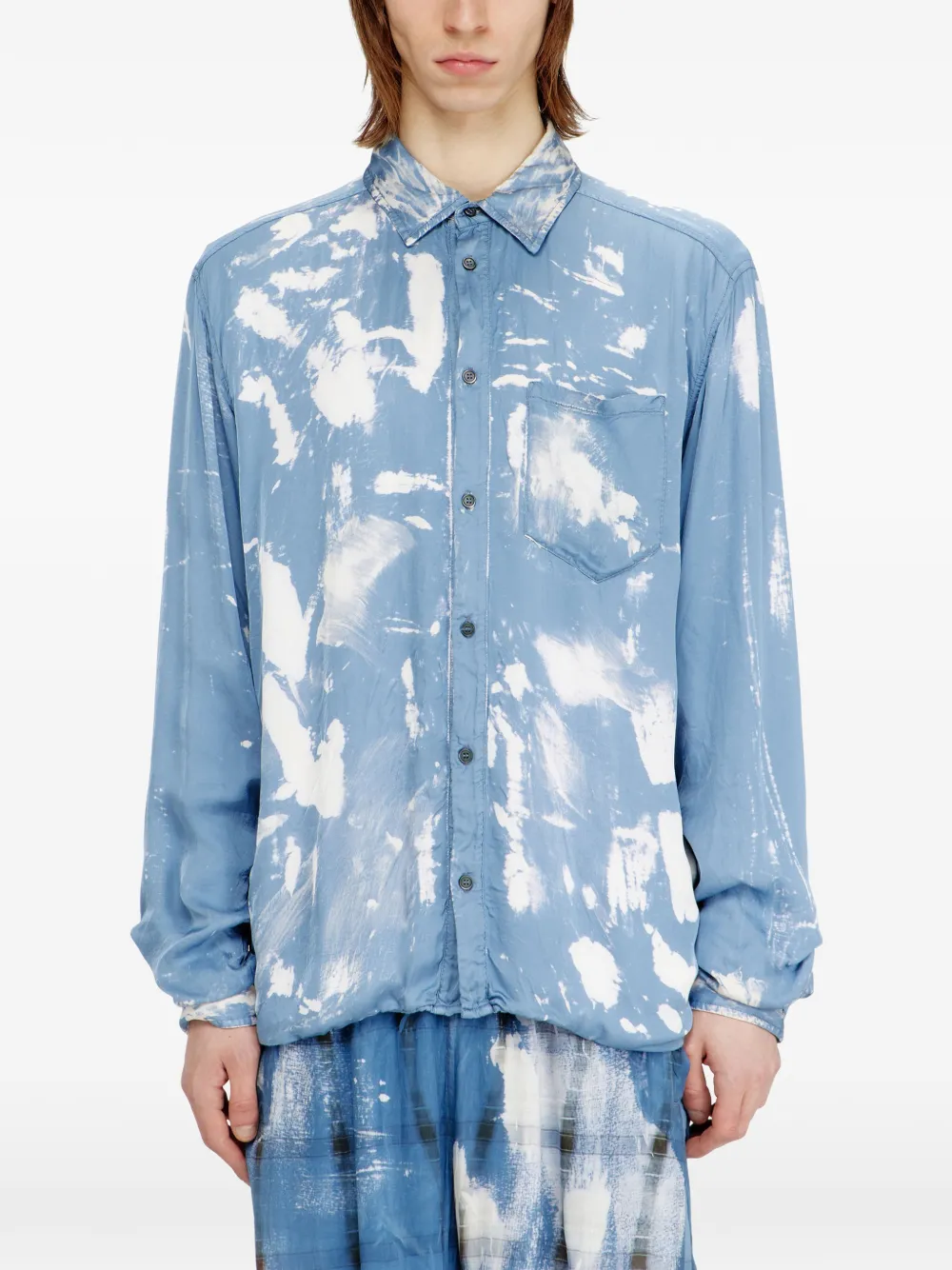  Diesel S-ramon-plain Pocket Plain Shirt - Blue 