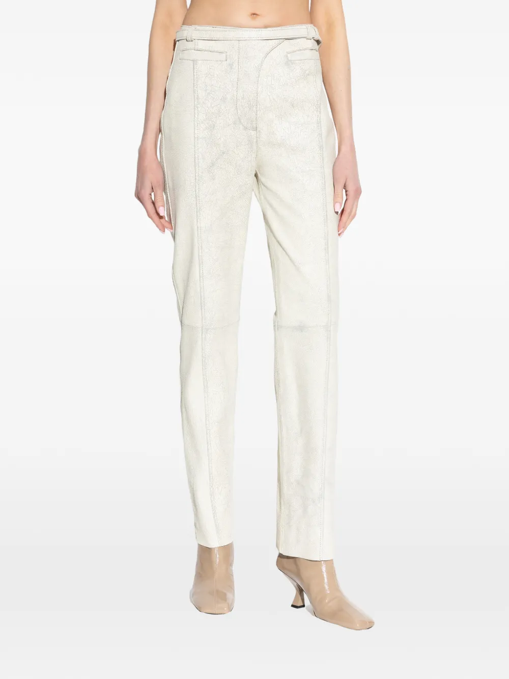  Diesel L-croc Panelled Trousers - Neutrals 