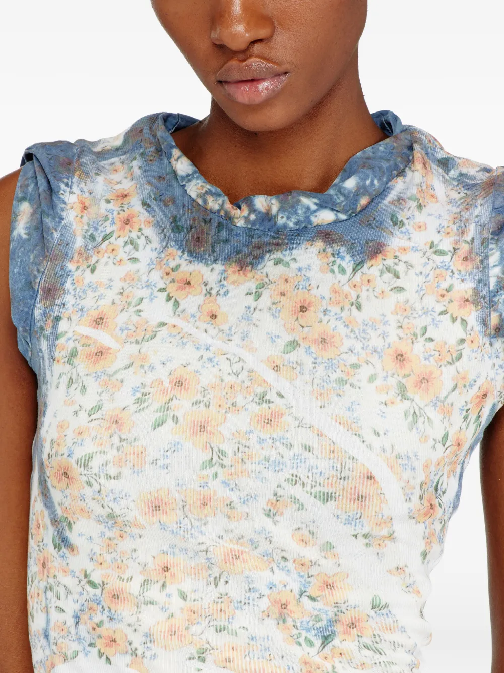 Diesel Jurk met bloemenprint Wit