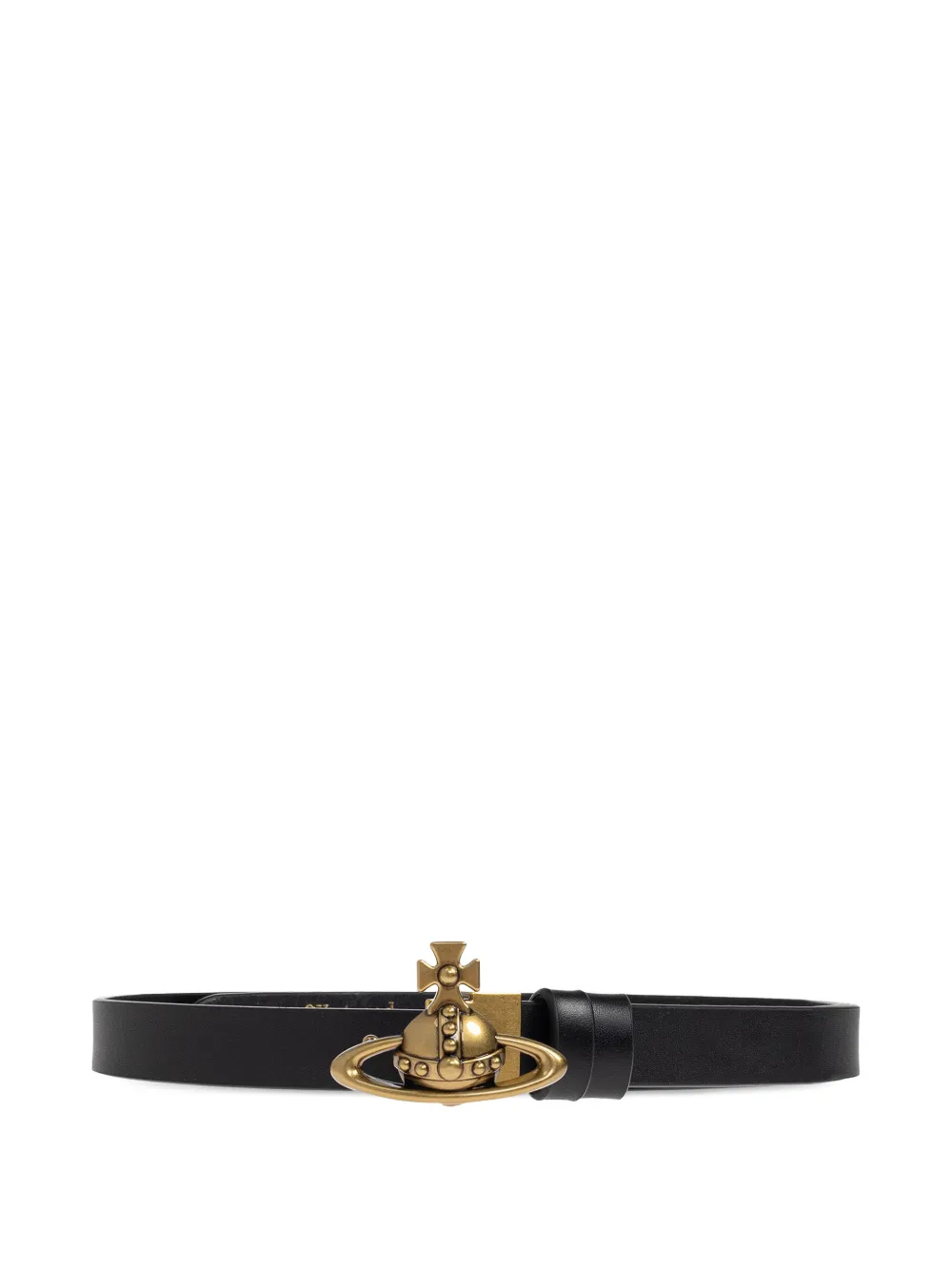 Vivienne Westwood orb buckle leather belt - Nero