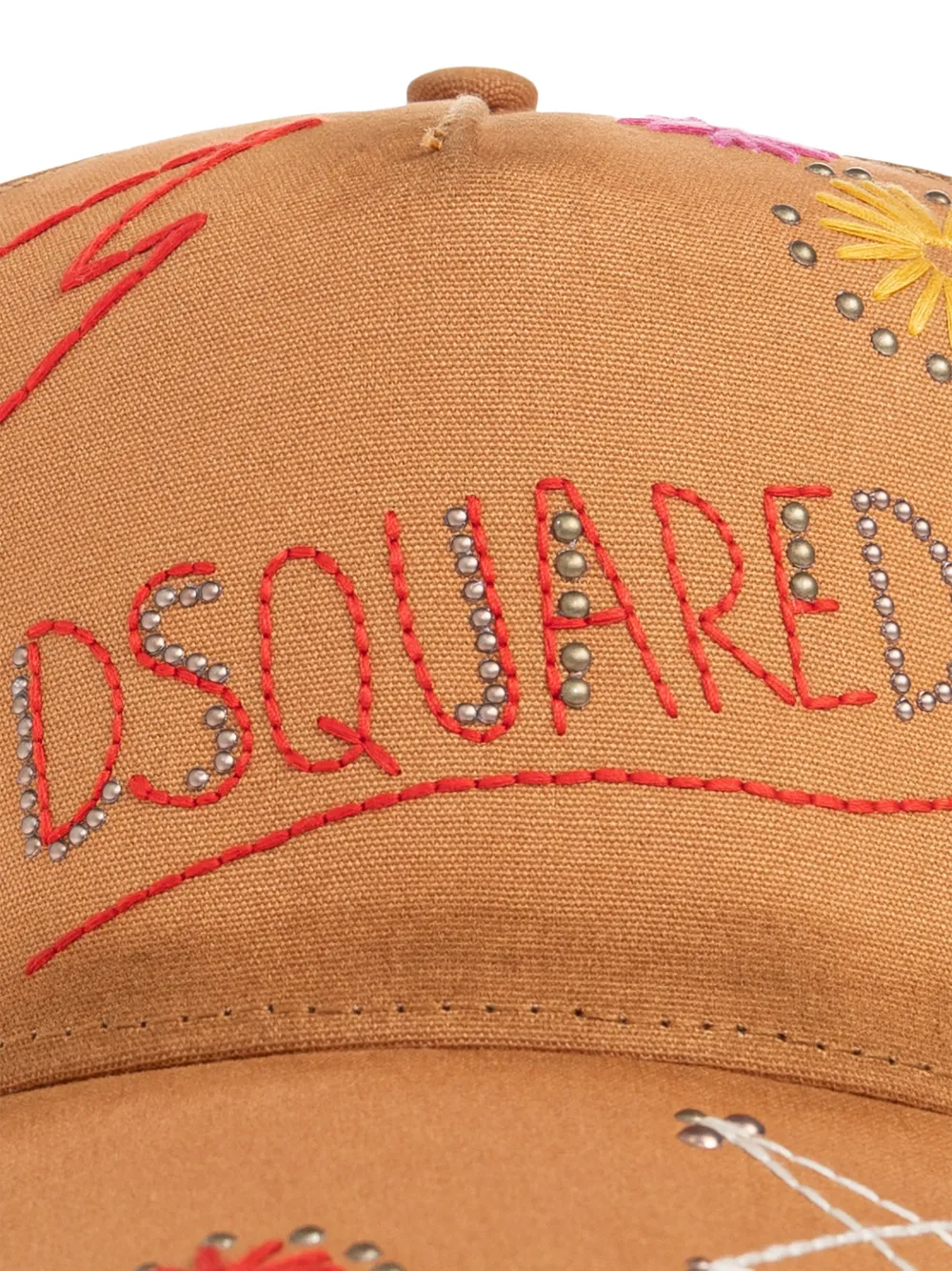  Dsquared2 Embellished-embroidered Baseball Cap - Neutrals 