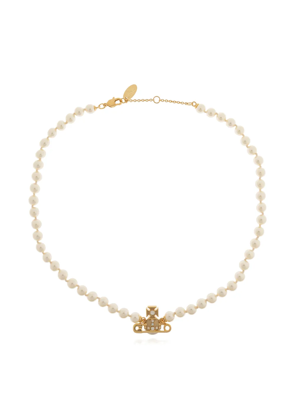 Vivienne Westwood Kitty orb beaded necklace - Oro