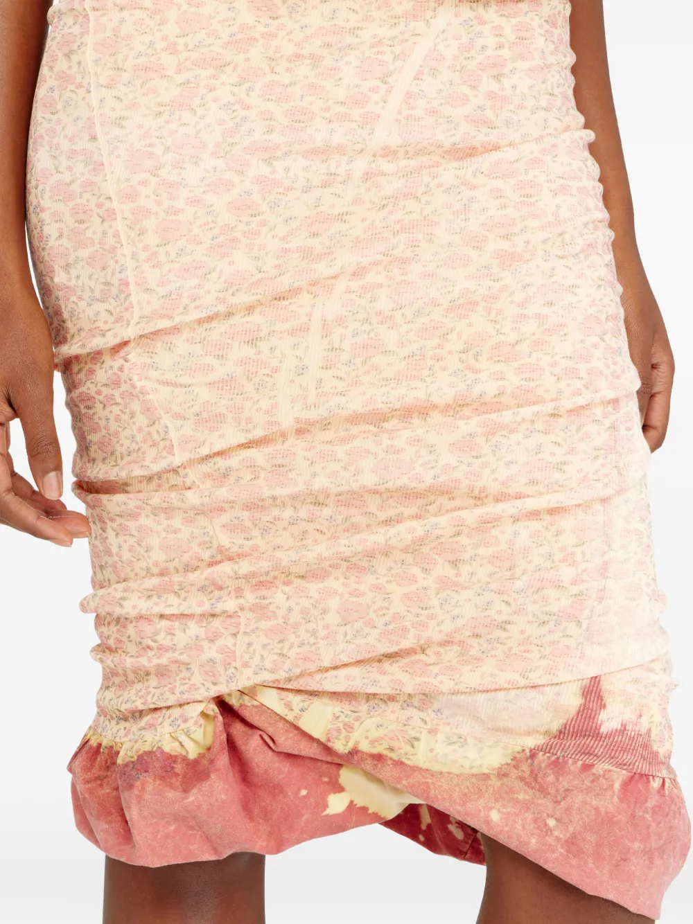 Diesel O-Pale rok met ruches Roze