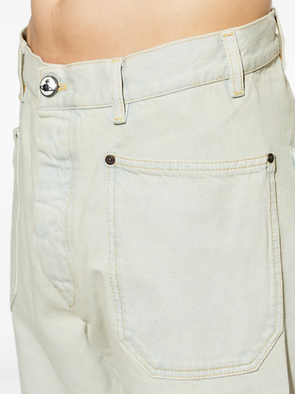 Vivienne Westwood Jeans met opgestikte zak Beige