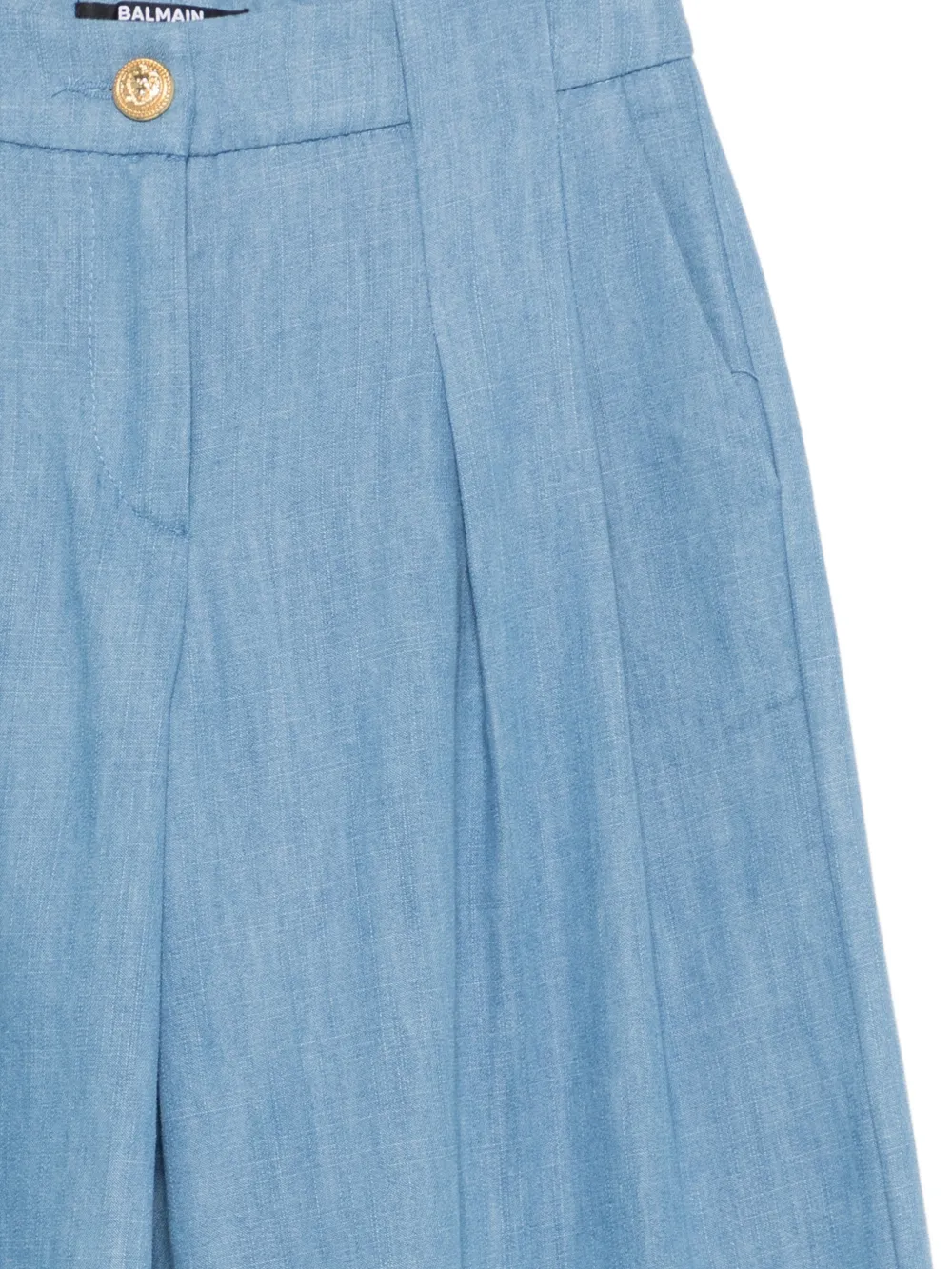  Balmain Kids Pleated Trousers - Blue 