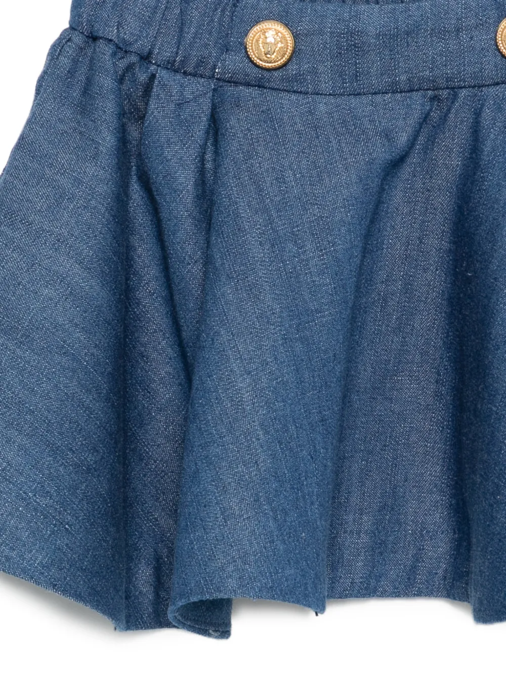  Balmain Kids Buttoned Skirt - Blue 