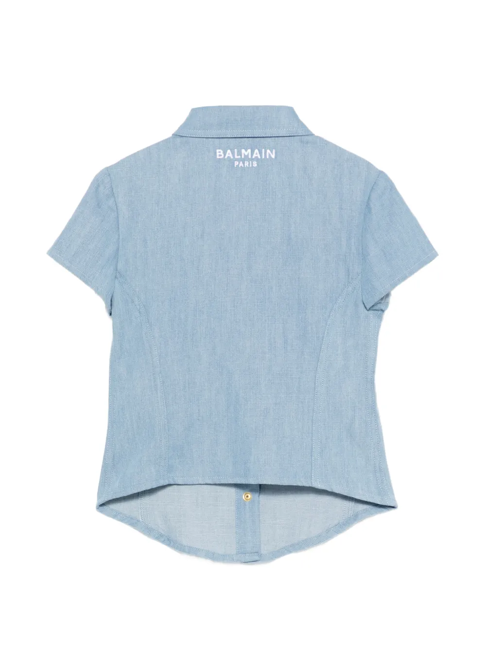  Balmain Kids Buttoned Shirt - Blue 