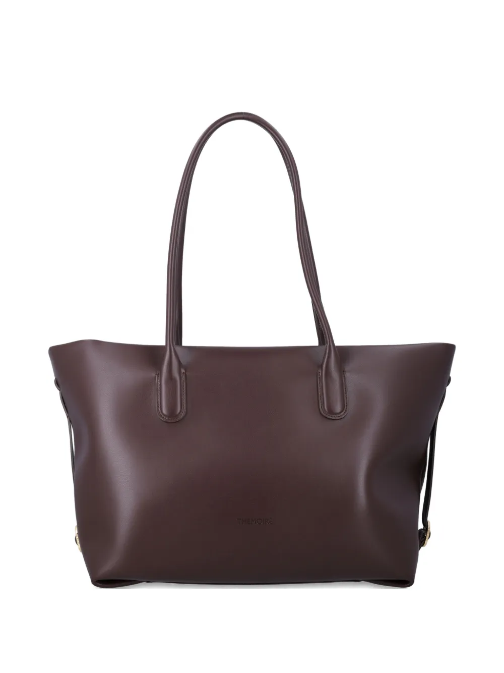 Themoirè top-handle tote bag - Marrone