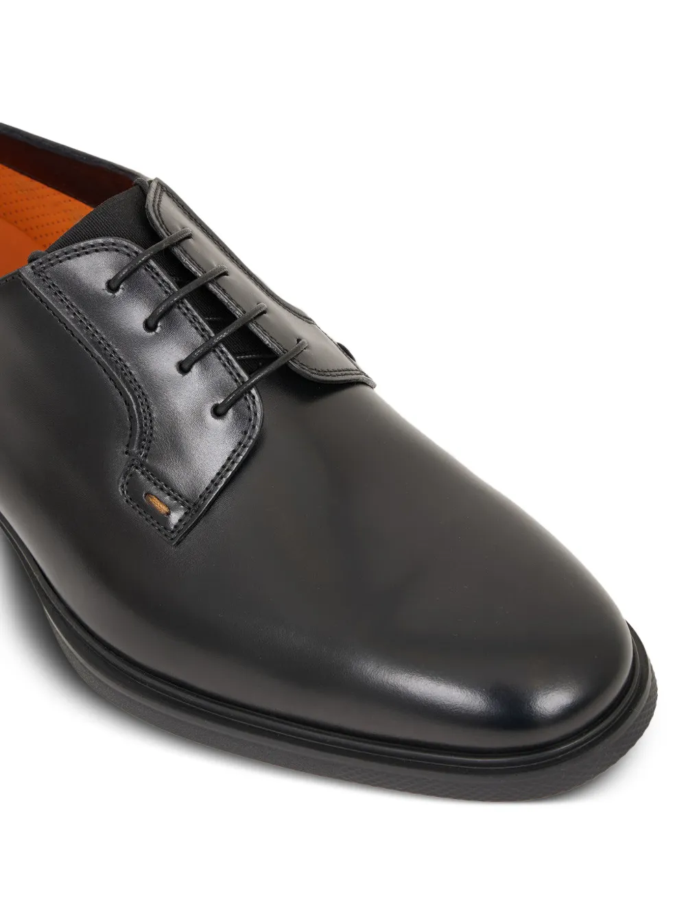 Santoni Derby schoenen met blokhak Zwart