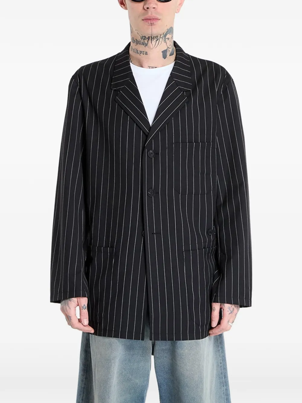  Y-3 Pinstripe Refined Jacket - Black 