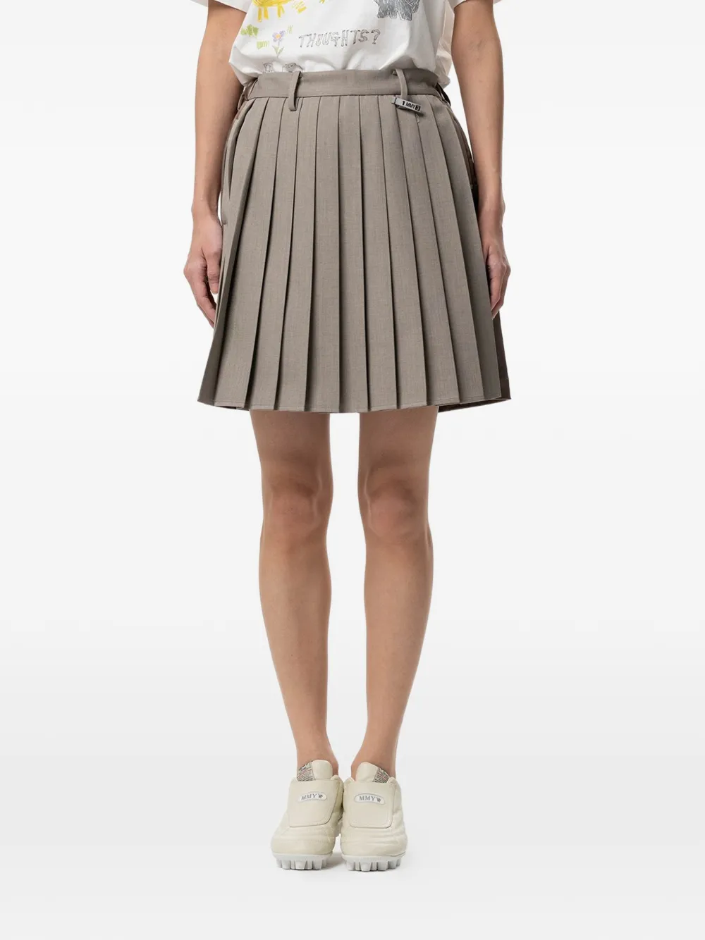  Maison Mihara Yasuhiro Pleated Skort - Neutrals 