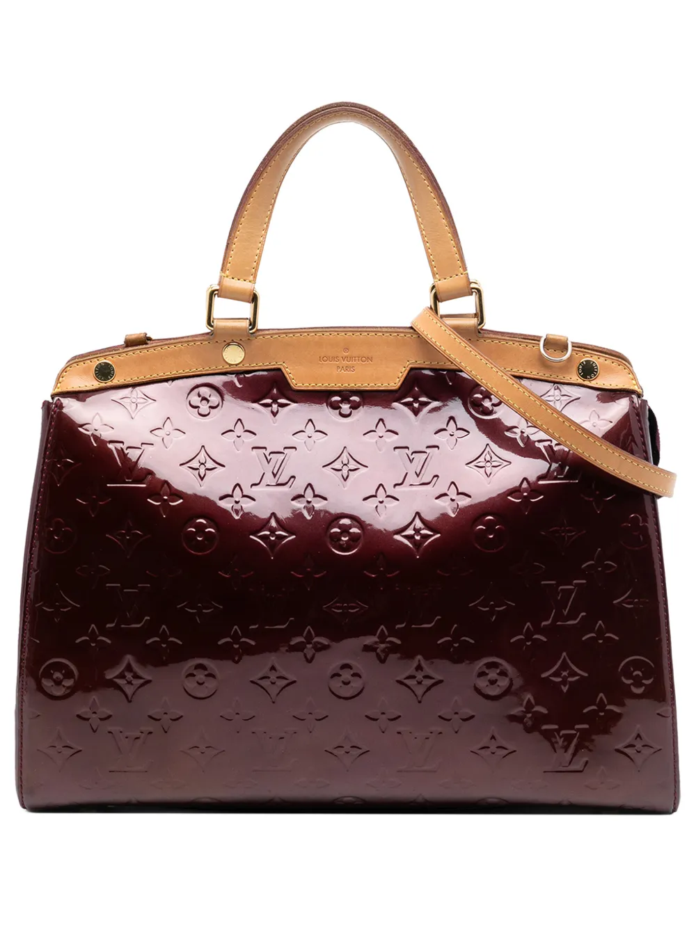 Louis Vuitton Pre-Owned 2012 Monogram Vernis Brea GM satchel - Rosso