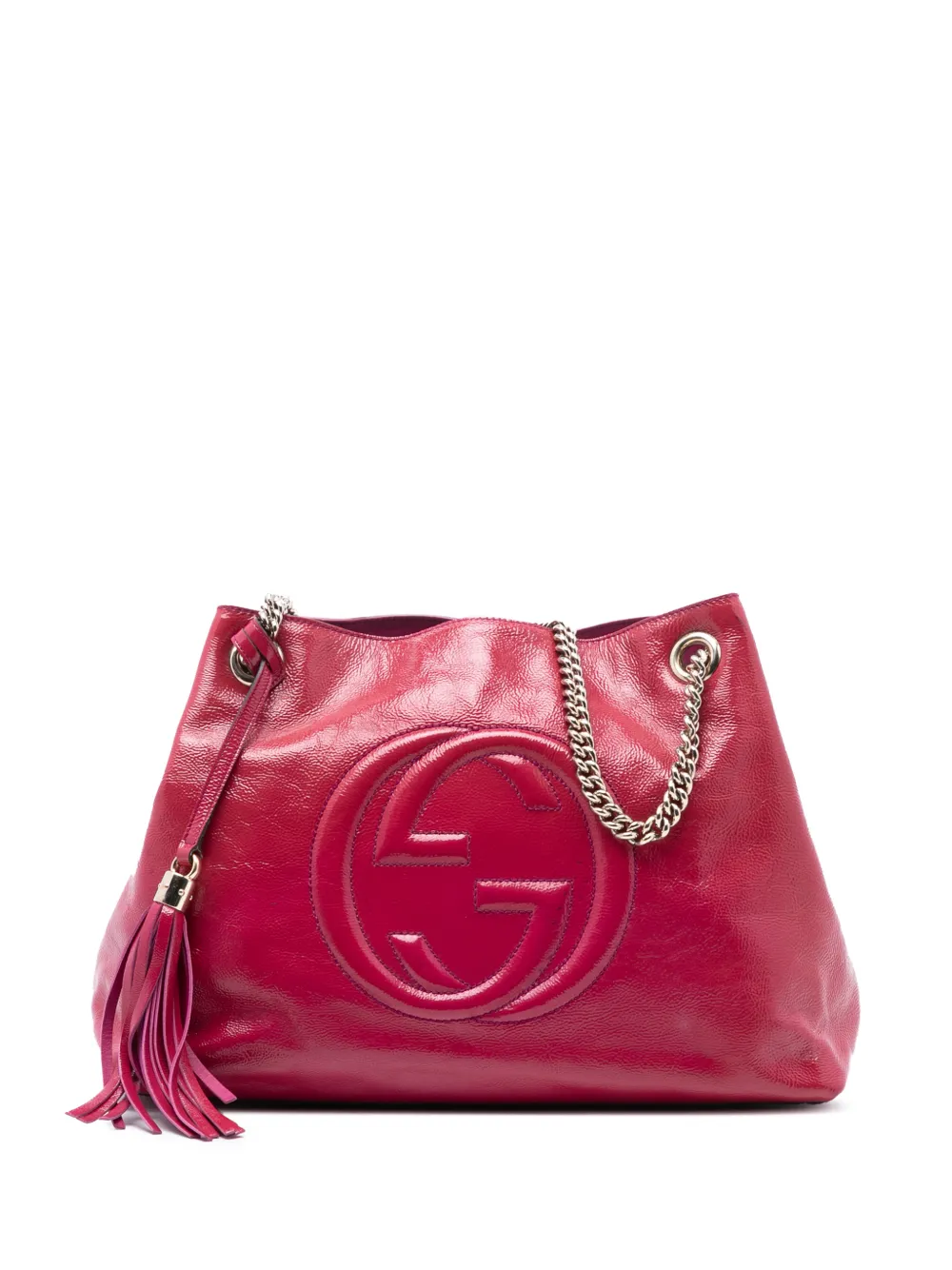 Gucci Pre-Owned 2016-2025 Medium Patent Soho Chain tote bag - Rosa