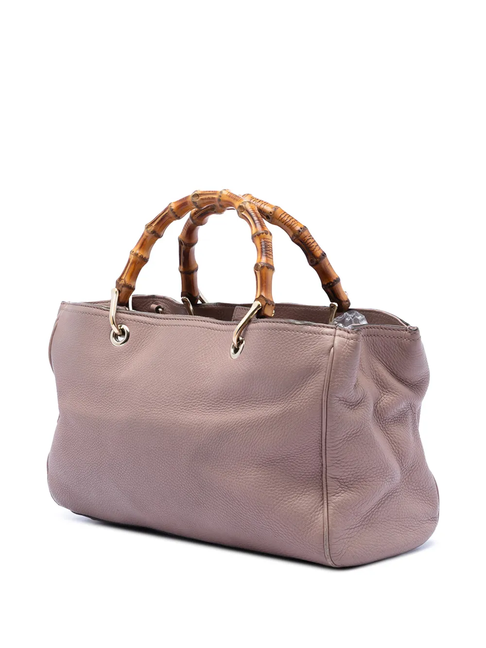 2016-2026 Medium Calfskin Bamboo Shopper Satchel