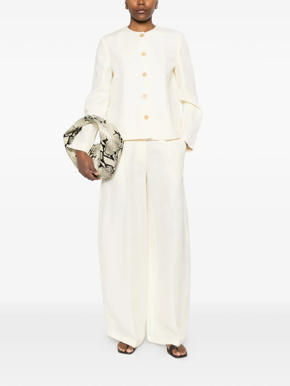  Liviana Conti Buttoned Jacket - Neutrals 
