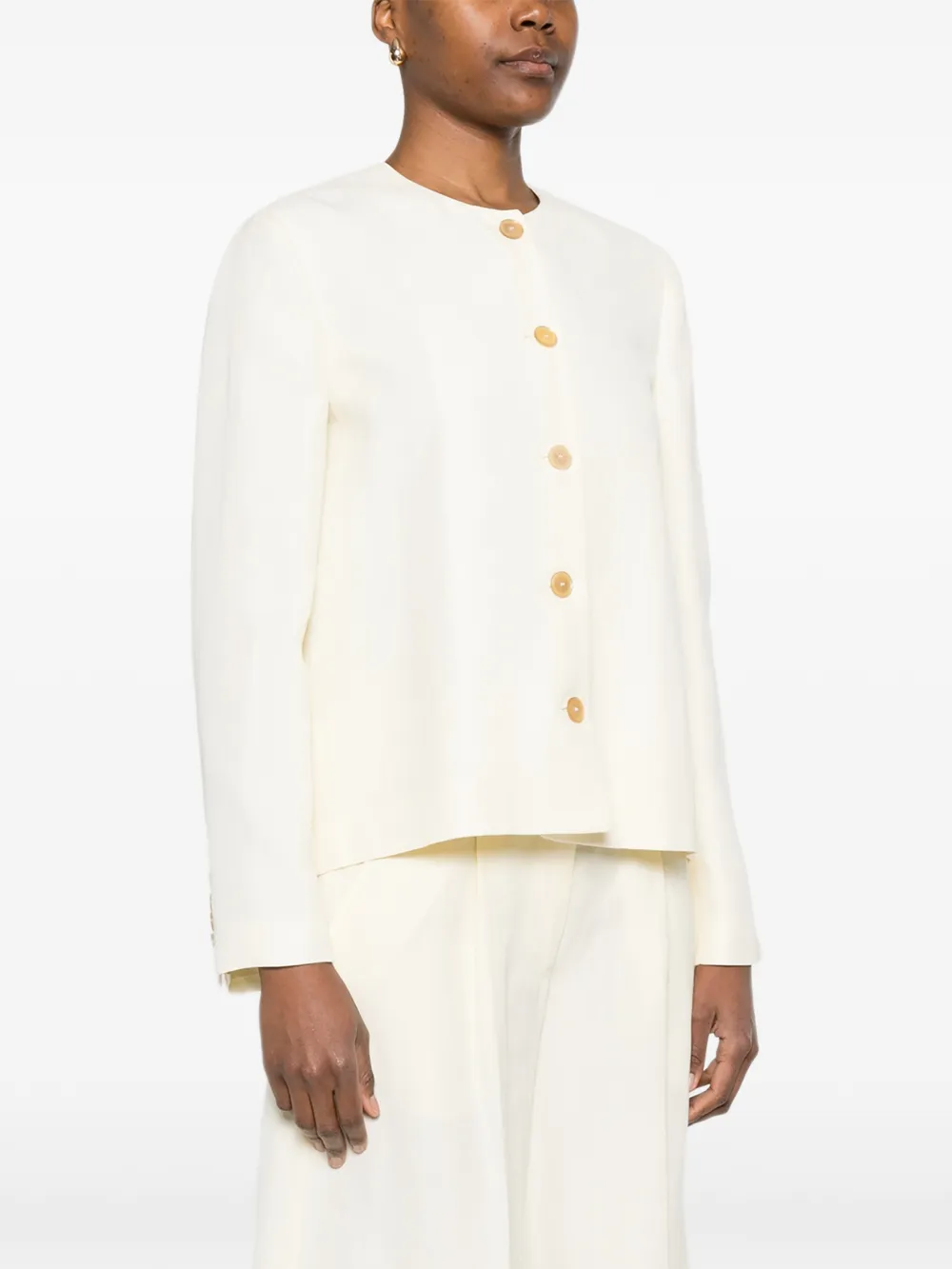  Liviana Conti Buttoned Jacket - Neutrals 