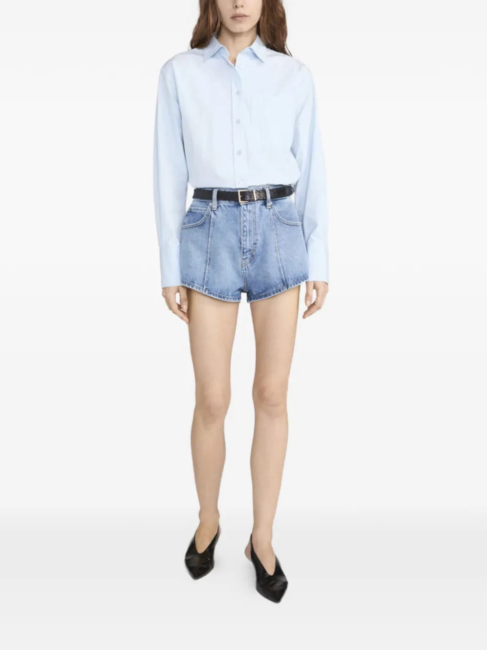 Frame The Boy Long-sleeve Shirt In Blue