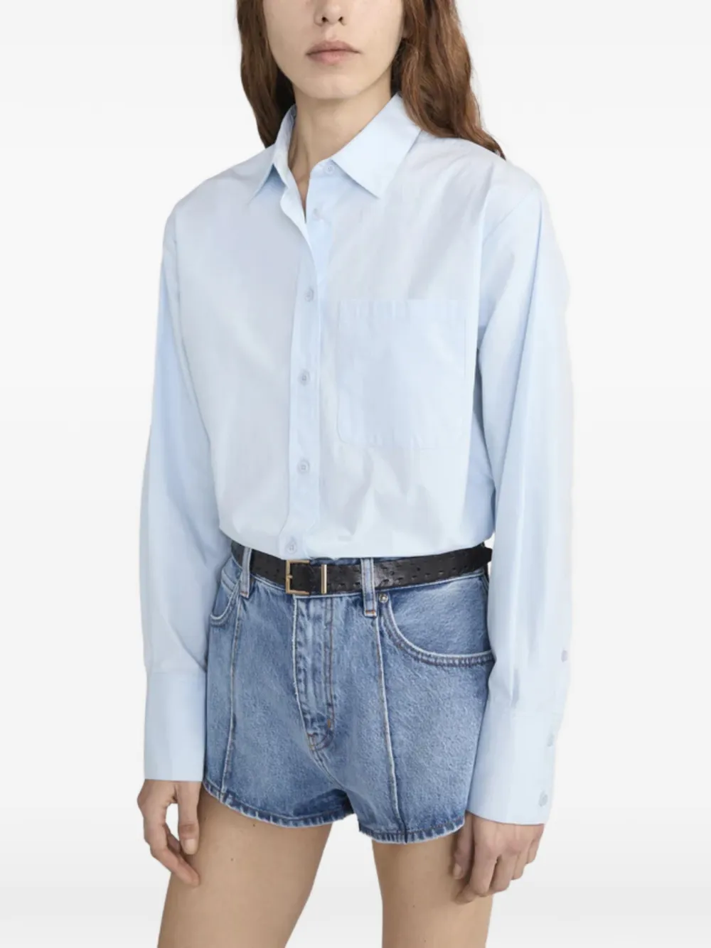 Frame The Boy Long-sleeve Shirt In Blue