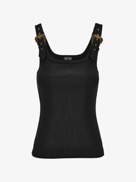 Versace Jeans Couture ribbed-knit buckle tank top