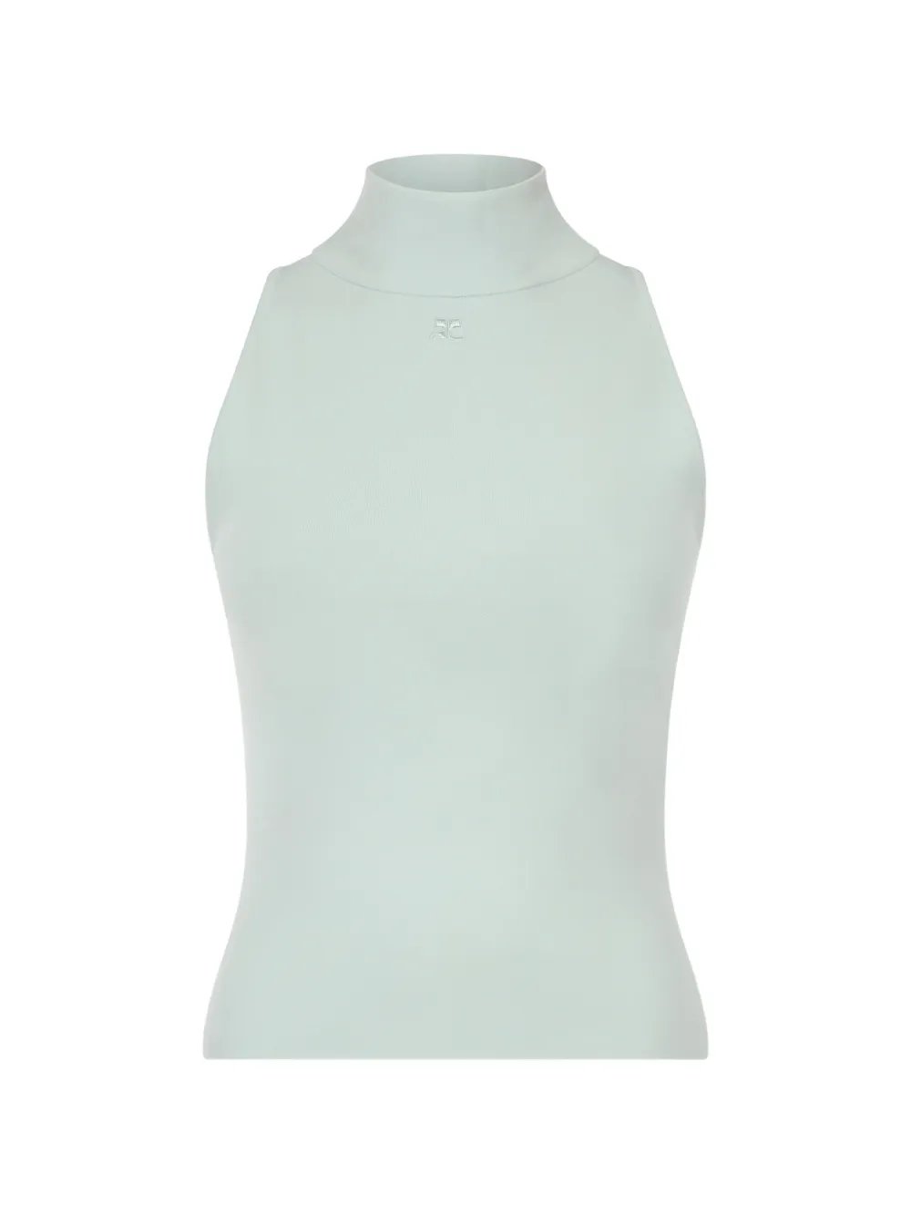 Courrèges Heritage high-neck sleeveless jumper - Verde