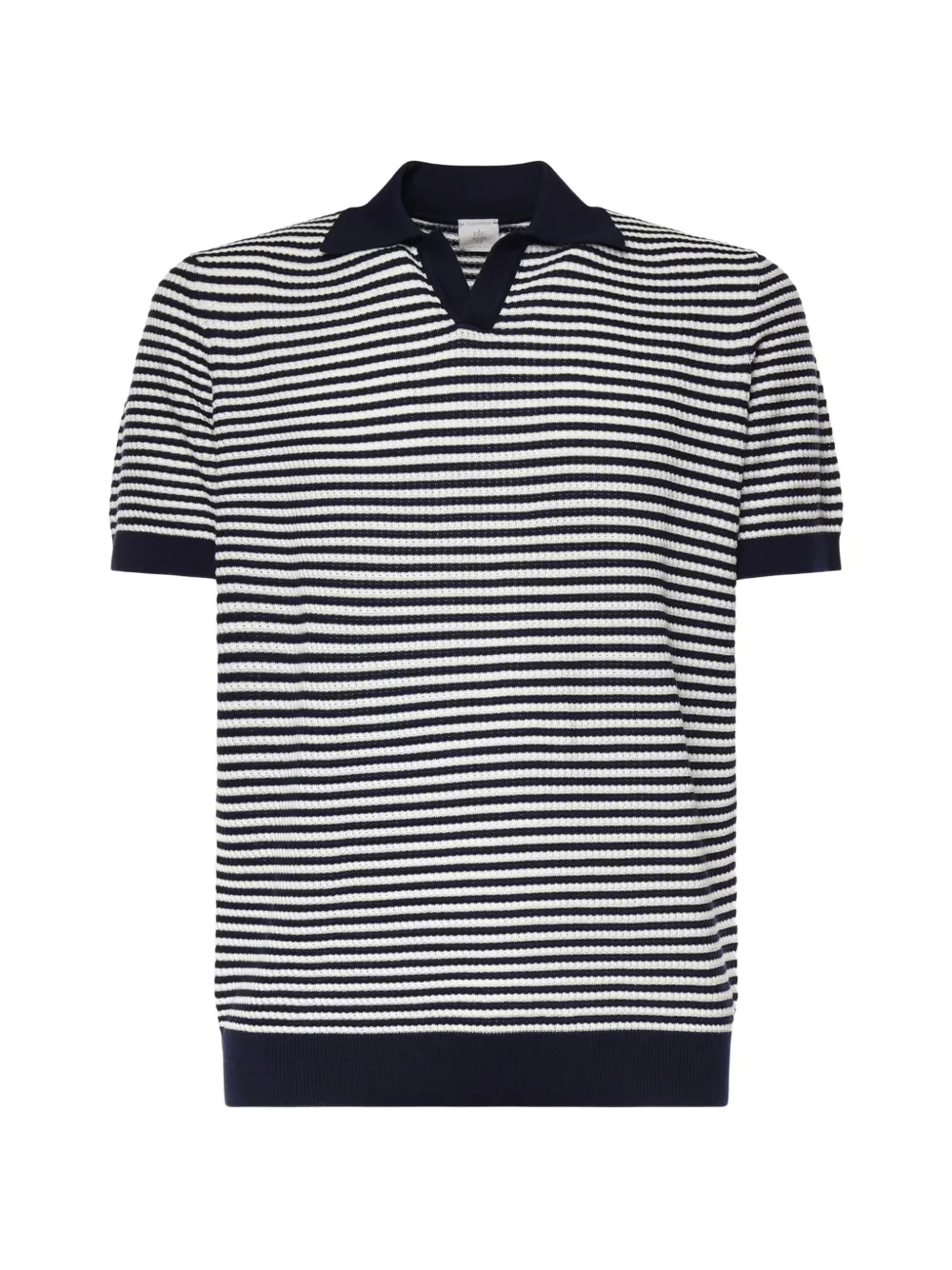Eleventy striped V-neck T-shirt - Blu