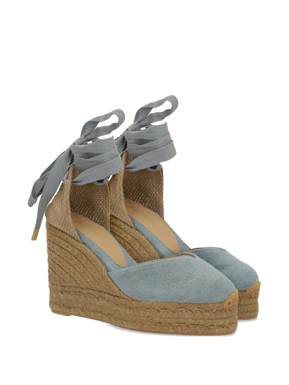 Castañer Chiara tie-strap wedge sandals Blauw