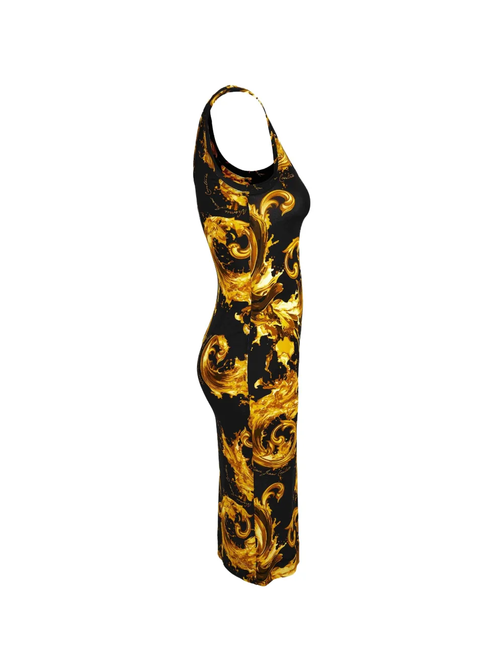 Versace Jeans Couture Jurk met Watercolour Couture-print Zwart