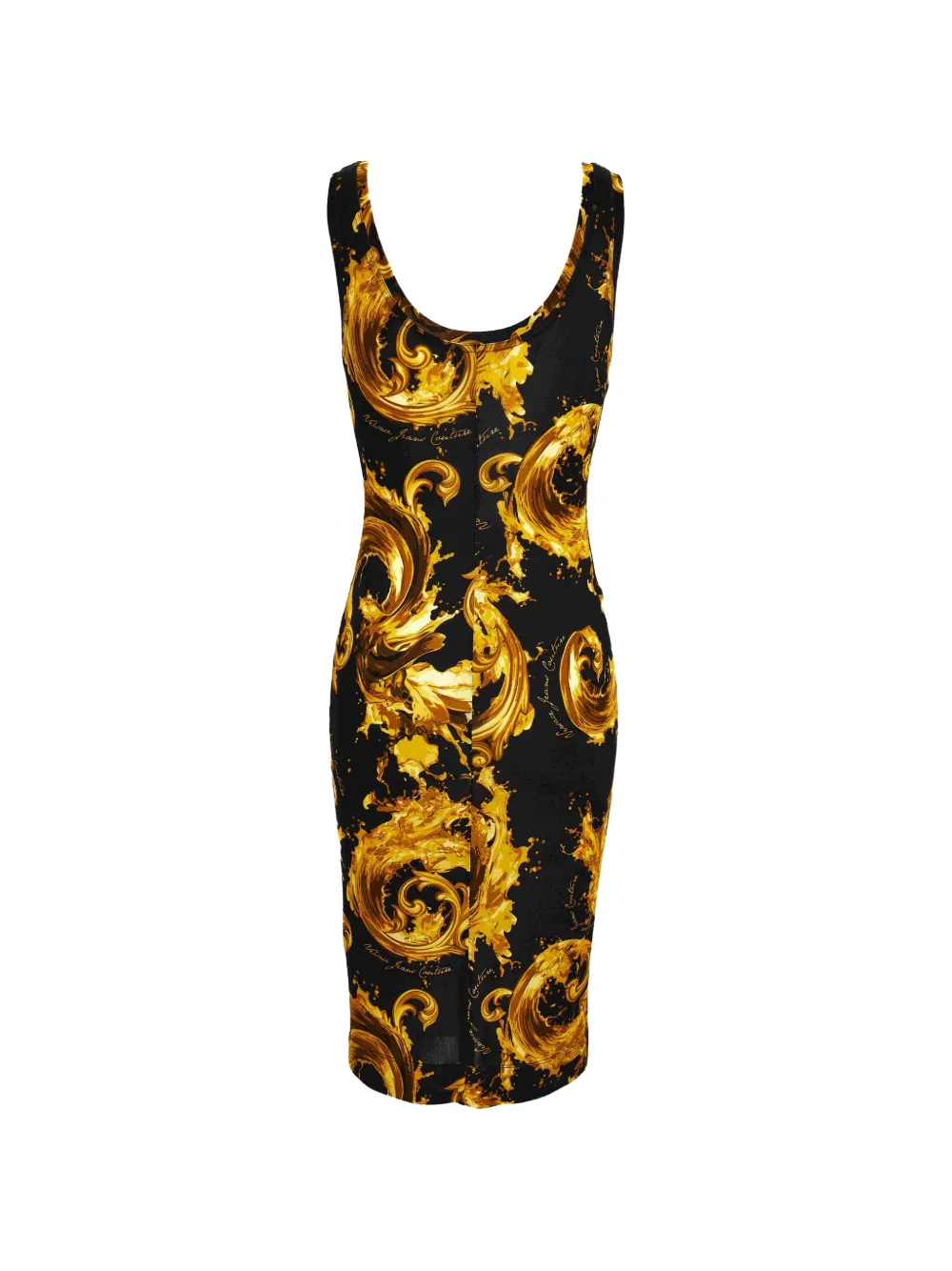 Versace Jeans Couture Jurk met Watercolour Couture-print Zwart
