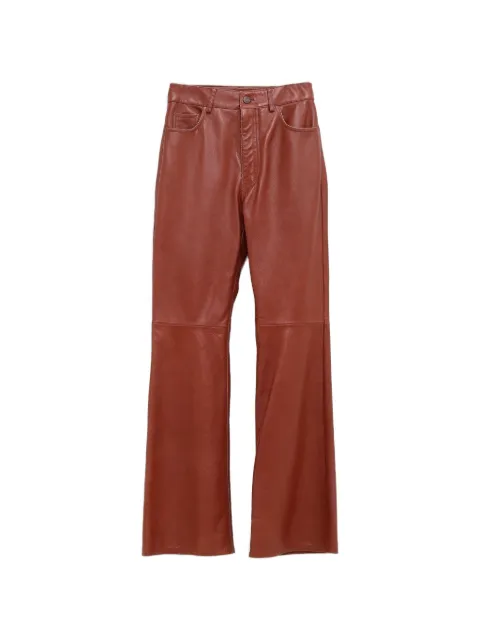 Chloé belt-loop leather trousers