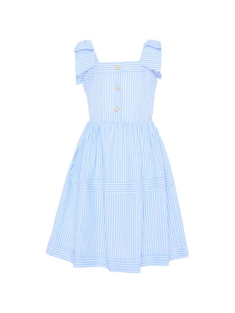 Patachou striped bow-detail dress