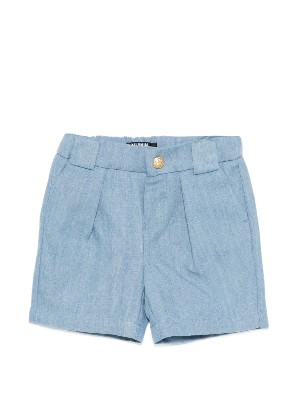 Balmain Kids pleat-detail shorts - Blu