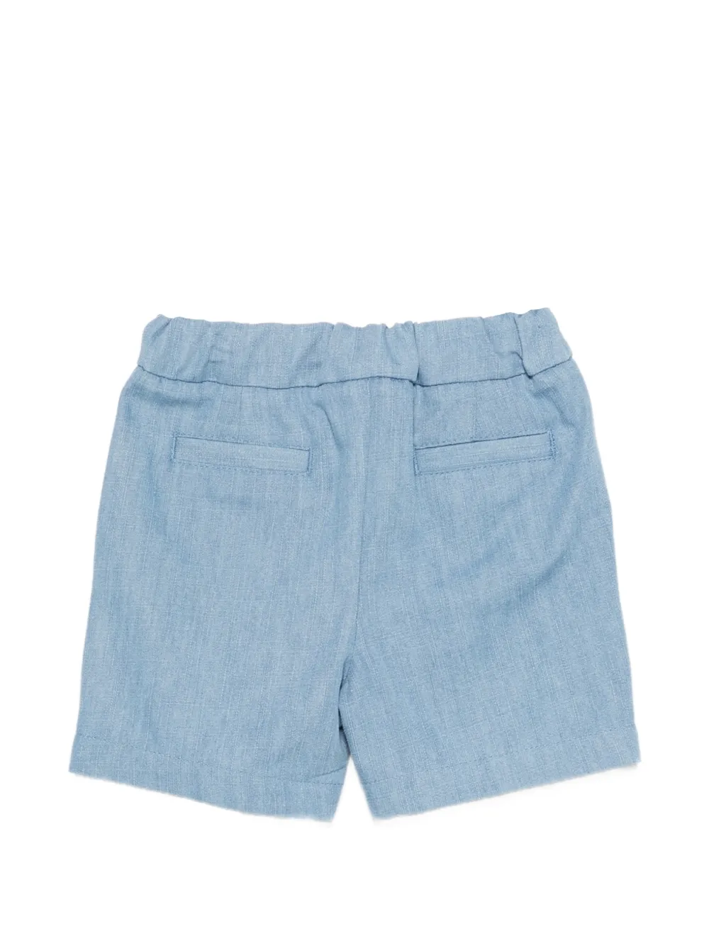 Balmain Kids Geplooide shorts Blauw