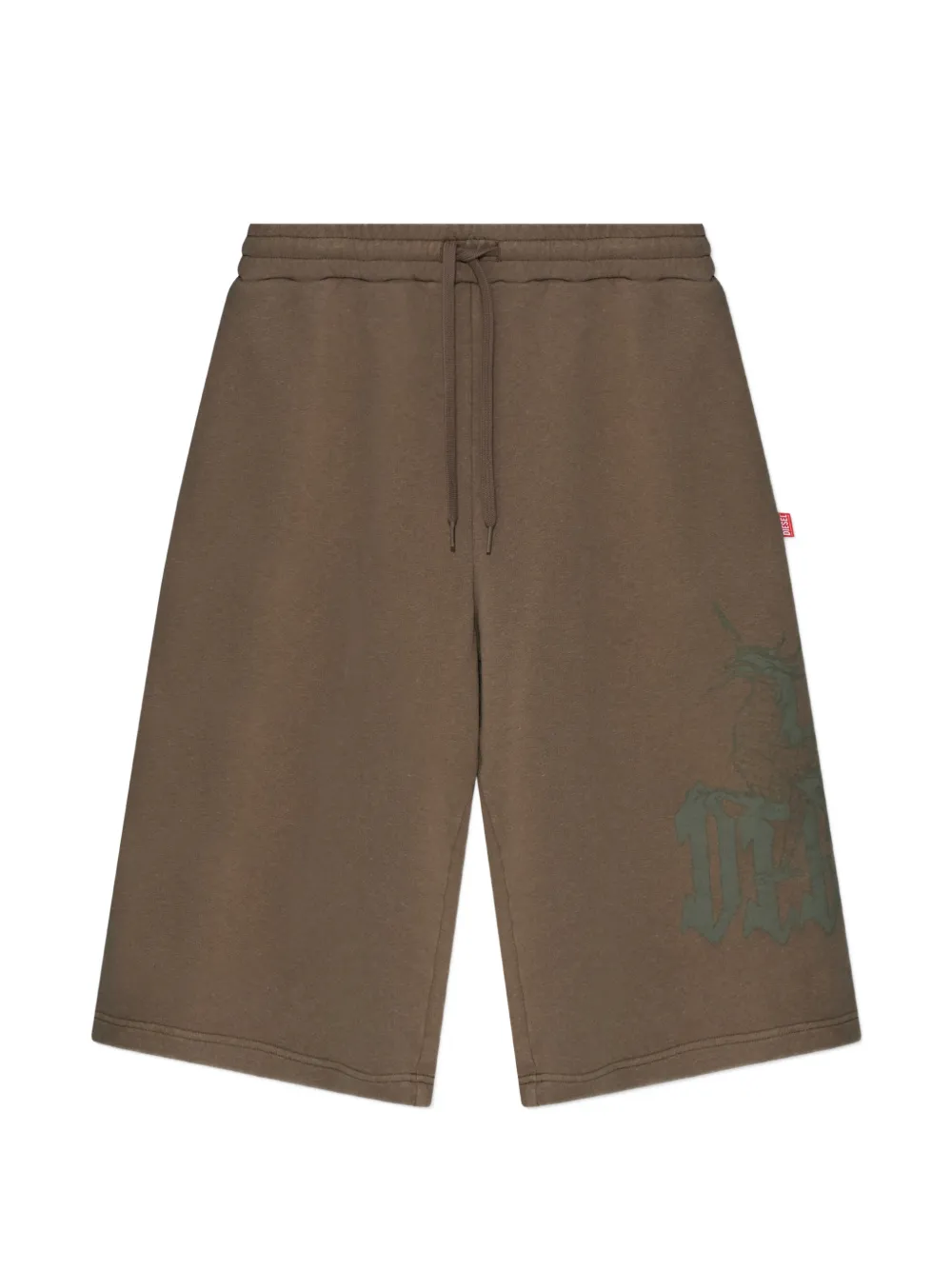 Diesel P프롬 프린트 디테일 드로스트링 쇼츠 | 브라운