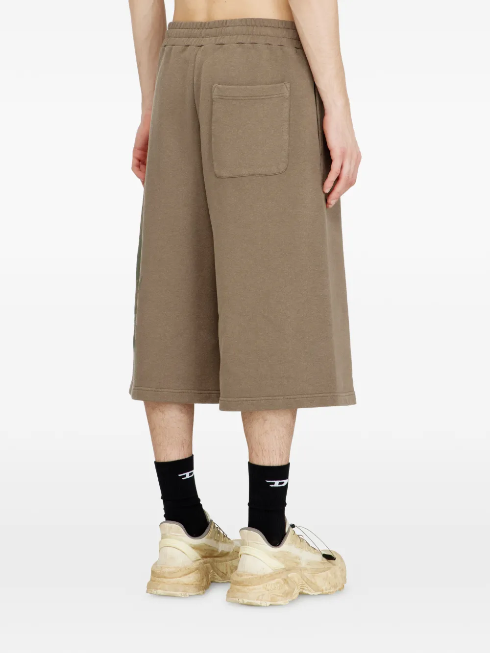 Diesel P-From shorts met trekkoord en print Beige
