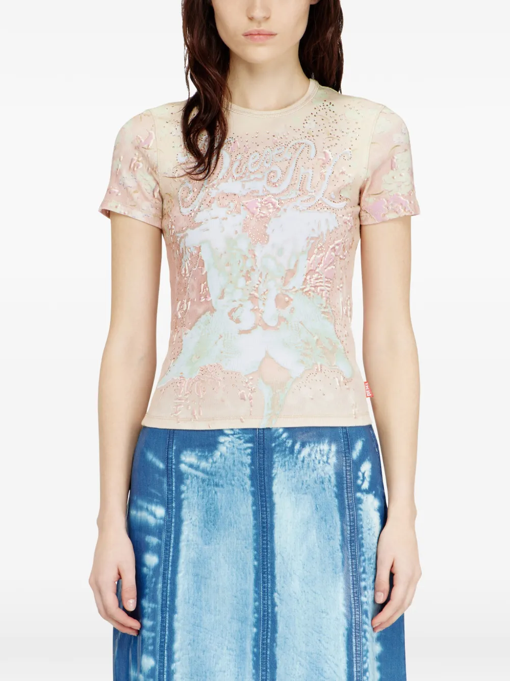  Diesel T-bril T-shirt - Pink 