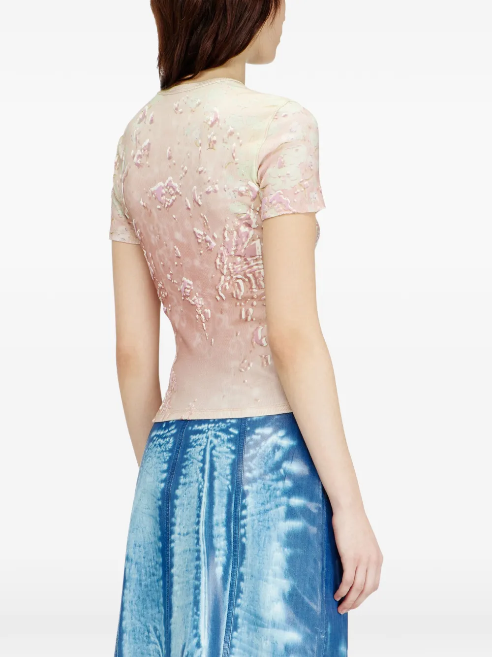 Diesel Verfraaid T-shirt Roze