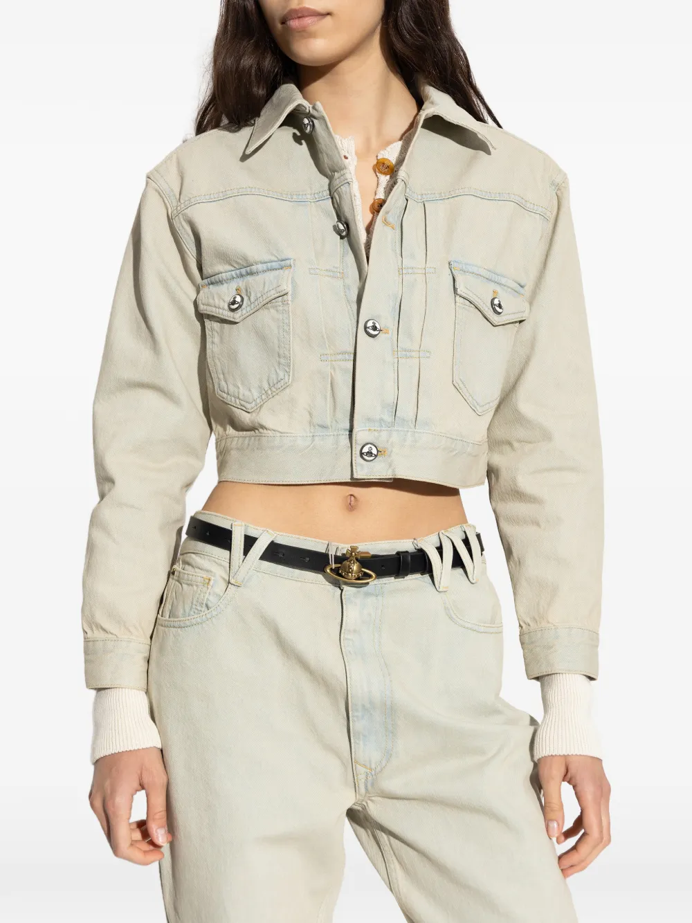 Vivienne Westwood Cropped jack met knopen Blauw