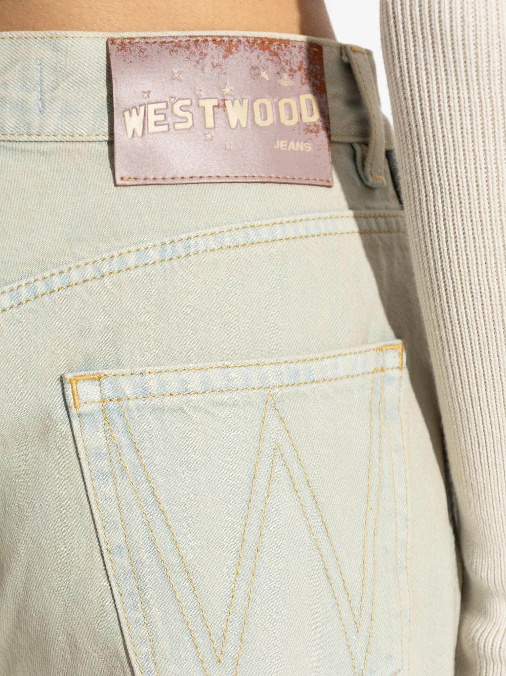 Vivienne Westwood Jeans met wijde pijpen en vervaagd effect Beige