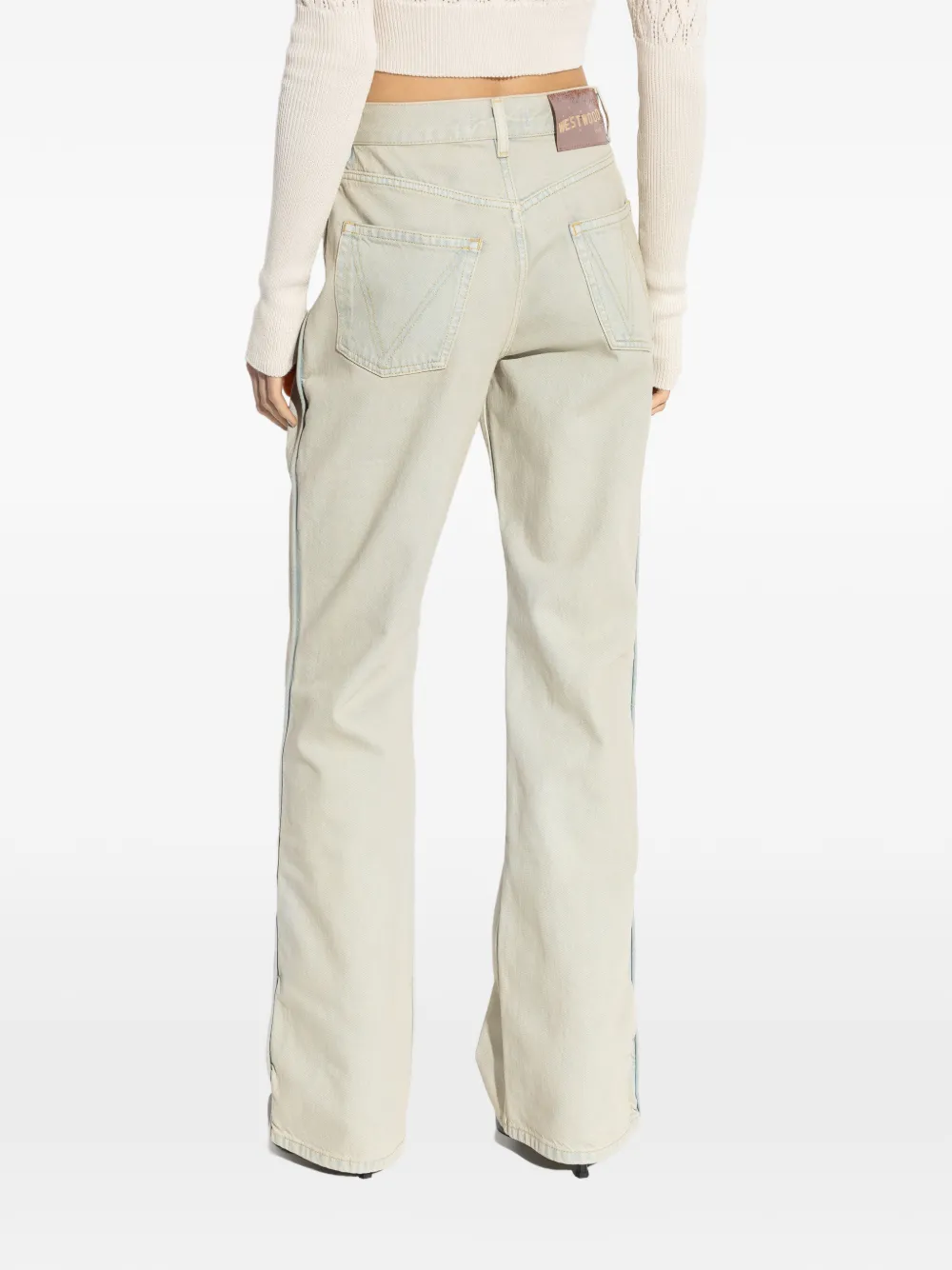 Vivienne Westwood Jeans met wijde pijpen en vervaagd effect Beige