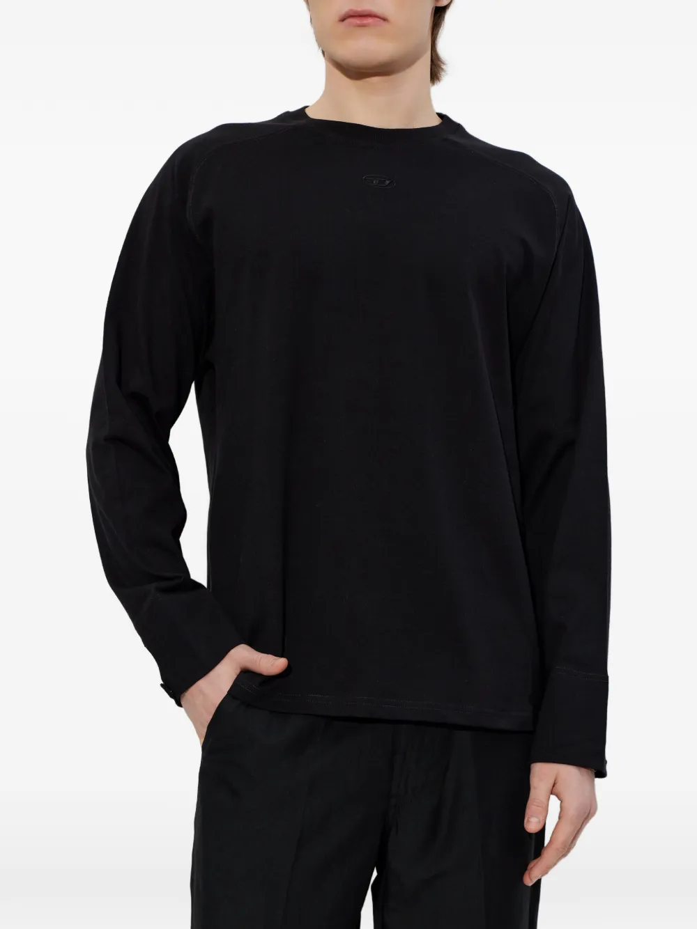 Diesel T-Kristian T-shirt met lange mouwen Zwart