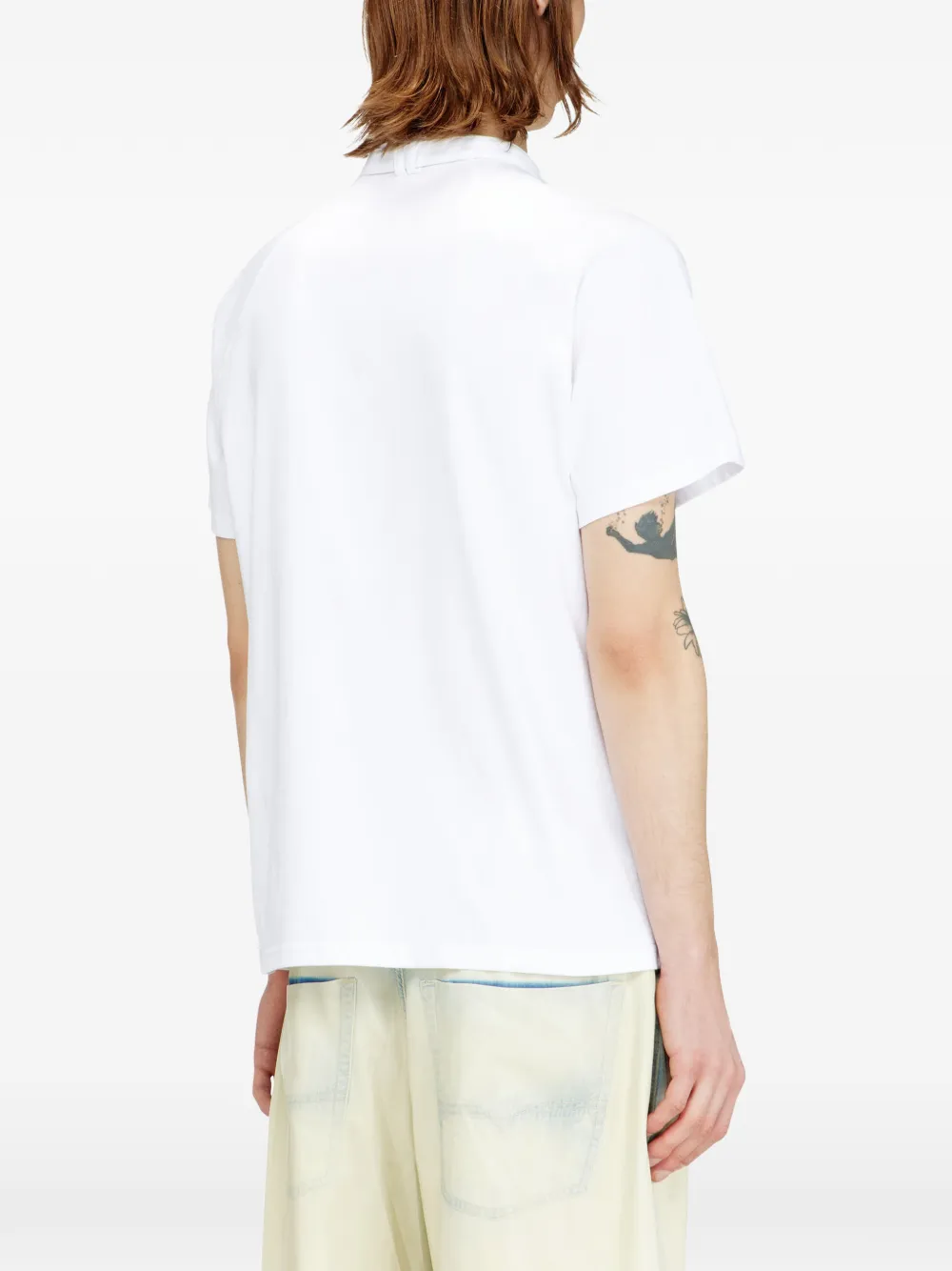 Diesel T-Kauko T-shirt met gestrikte hals Wit