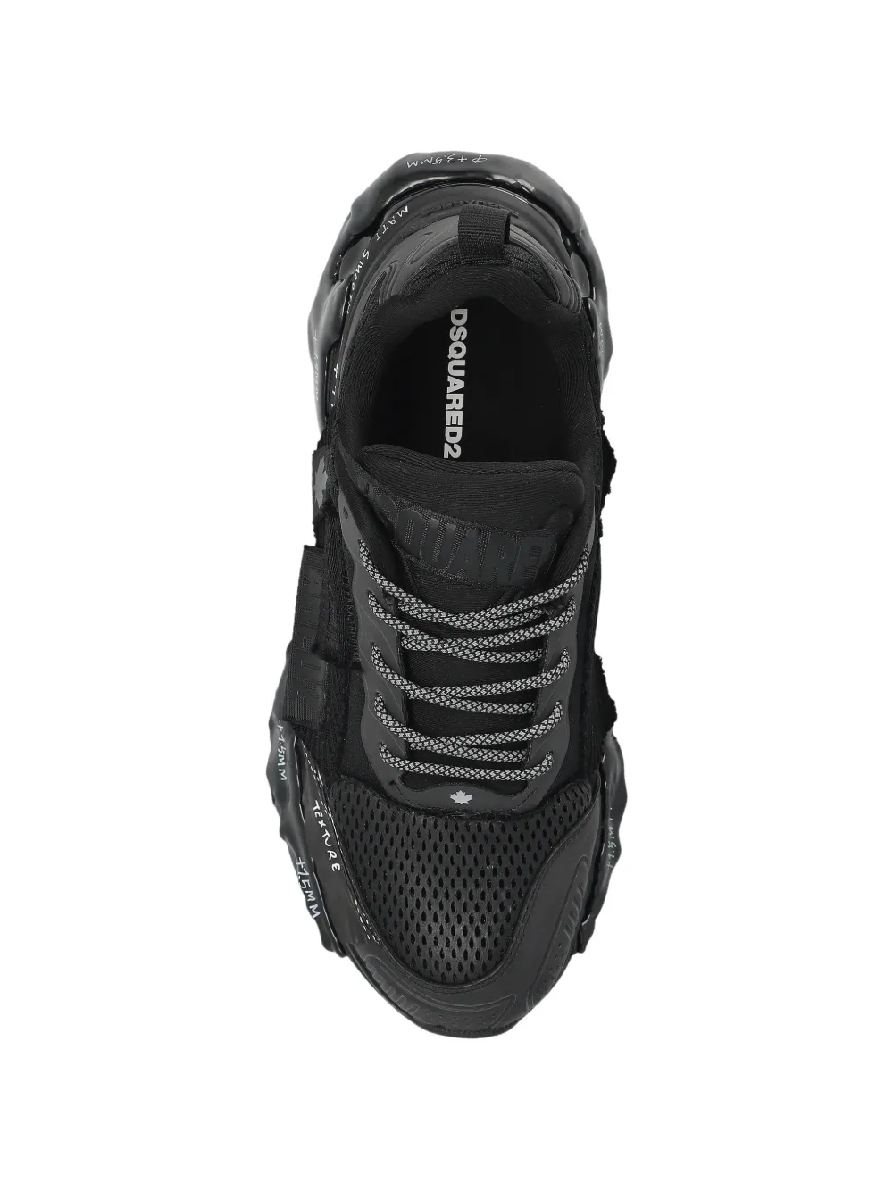 DSQUARED2 Faster sneakers met mesh vlakken Zwart