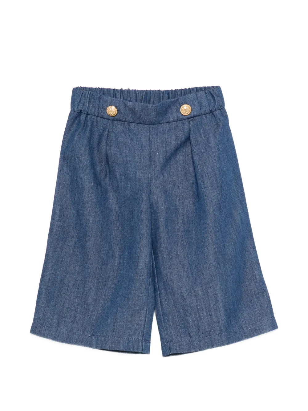 Balmain Kids button culottes trousers - Blu