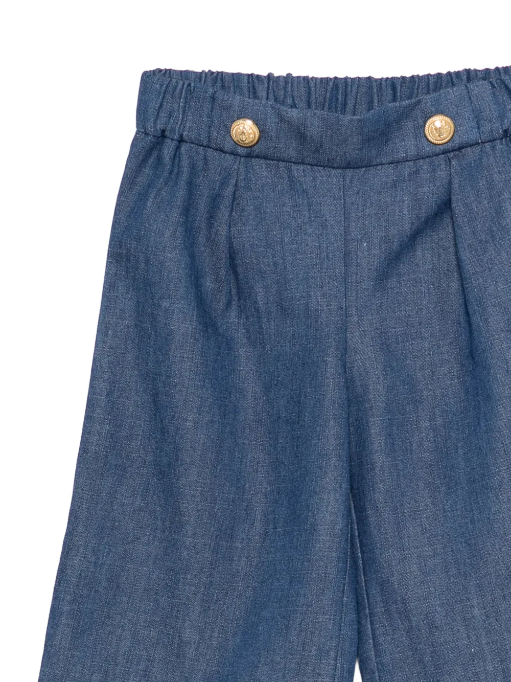  Balmain Kids Button Culottes Trousers - Blue 