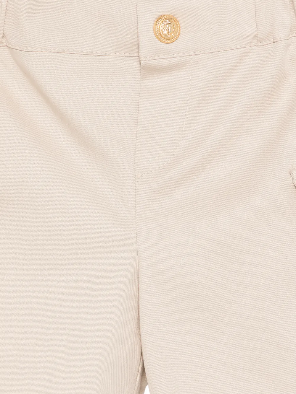  Balmain Kids Button Cargo Shorts - Neutrals 