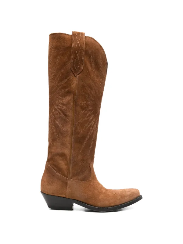 Golden Goose Wish Star Patterned Boots in Brown