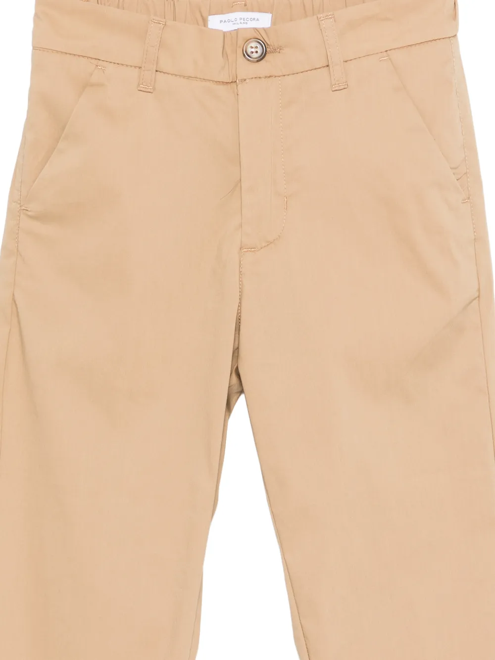  Paolo Pecora Kids Button Trousers - Neutrals 